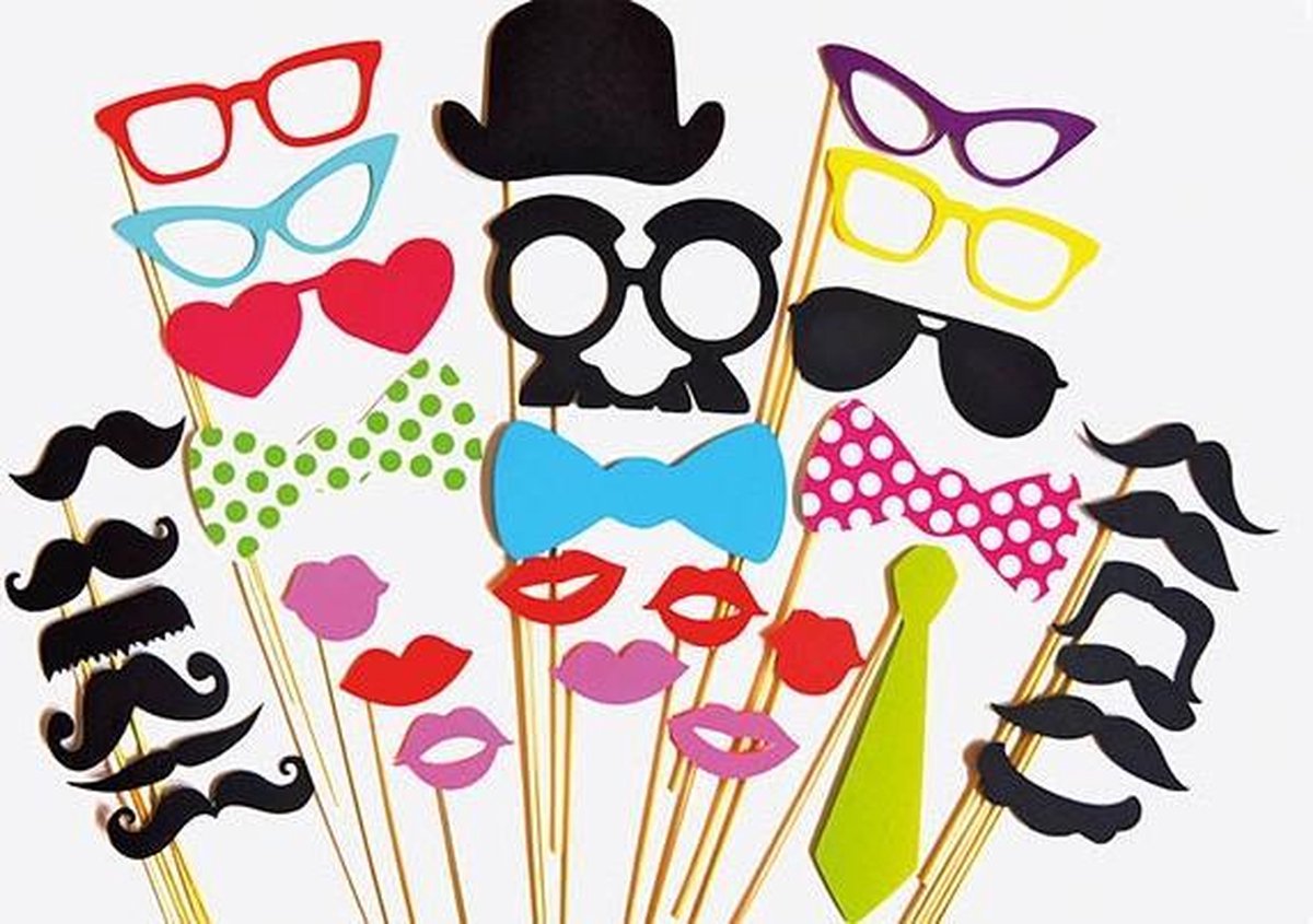 Photobooth Props | Foto accessoires - feest set 30 stuks